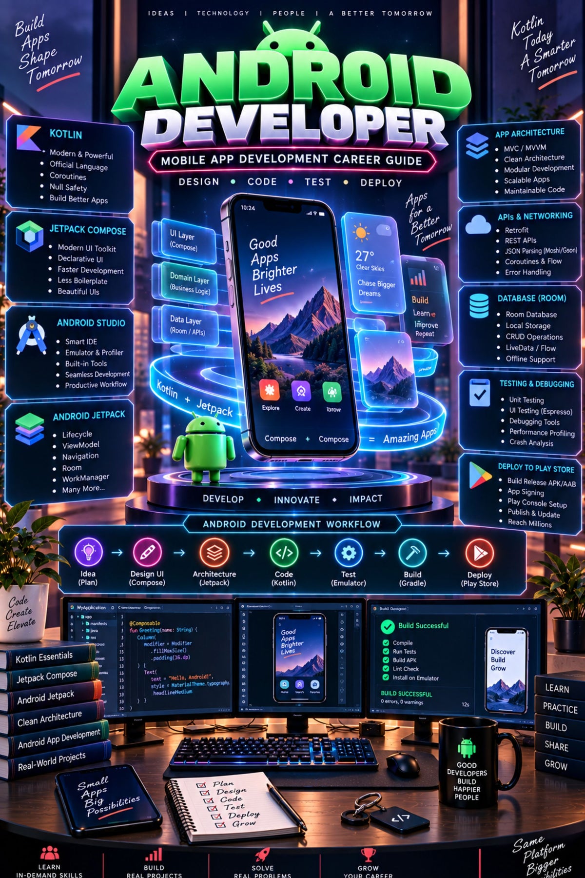 Top 50 Android Developer General Interview Questions with Answers for Experienced ⭐