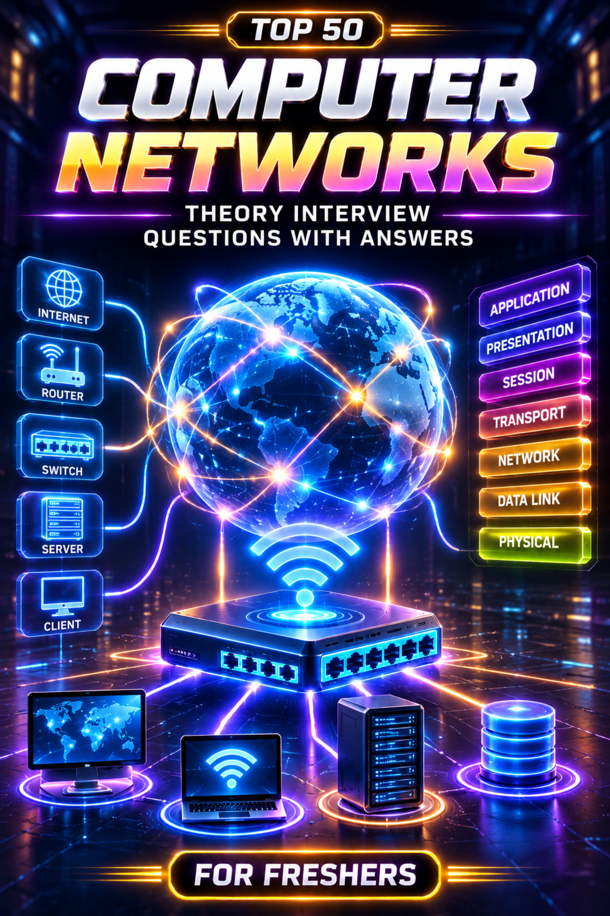 Top 50 Computer Networks Theory Interview Questions with Answers for Freshers ⭐