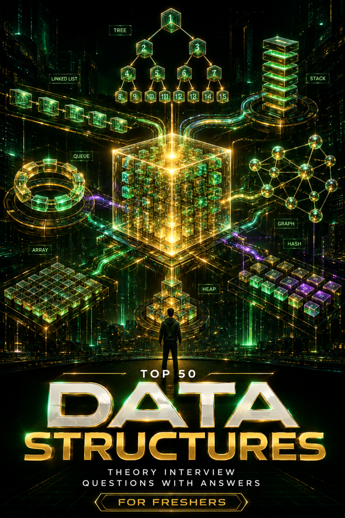 Top 50 Data Structures Theory Interview Questions with Answers for Freshers ⭐