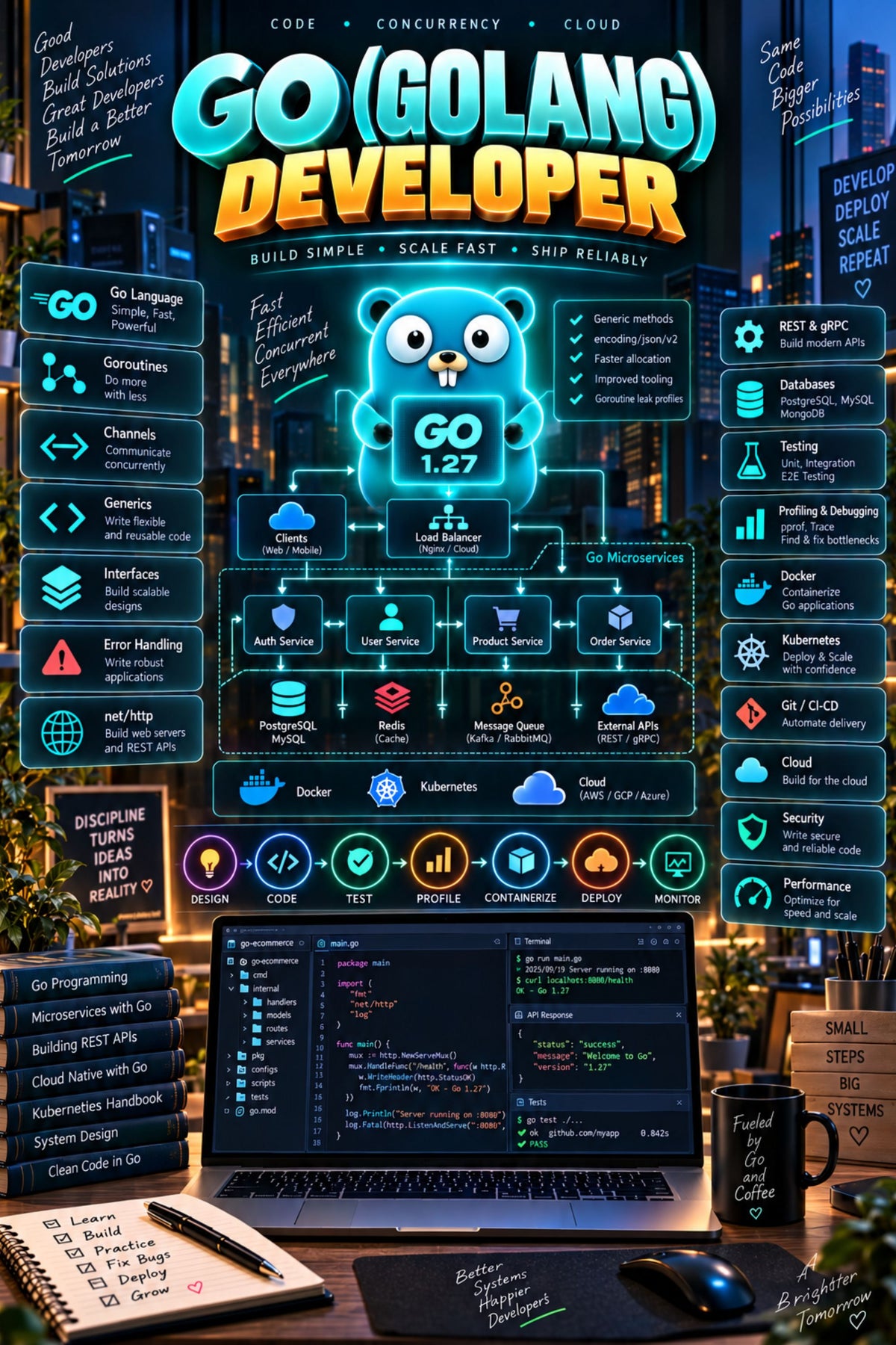 Top 50 Go (Golang) Developer Interview Questions with Answers for Experienced ⭐