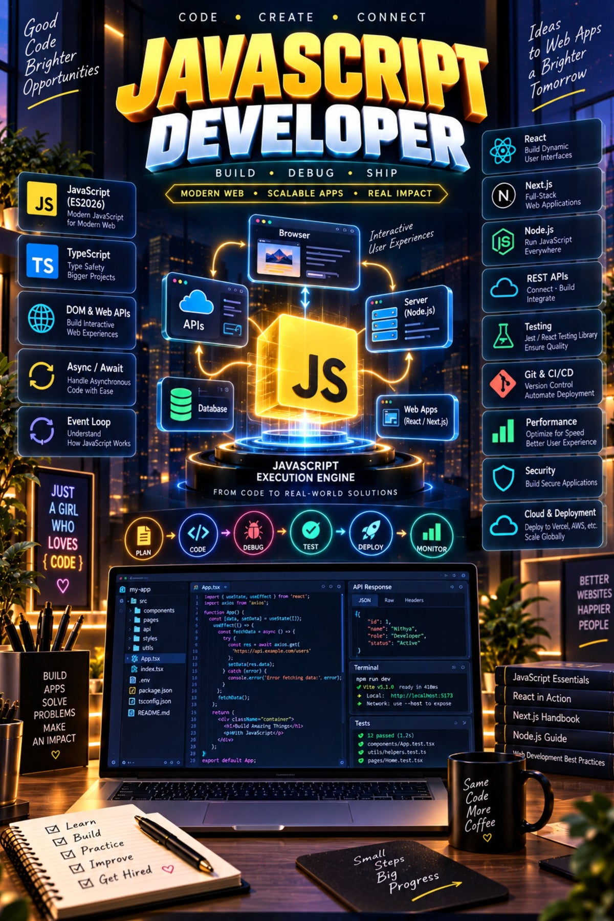 Top 50 JavaScript Developer General Interview Questions with Answers for Experienced ⭐