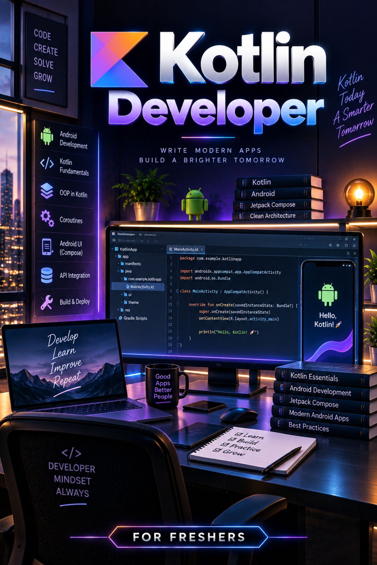 Top 50 Kotlin Developer General Interview Questions with Answers for Experienced ⭐