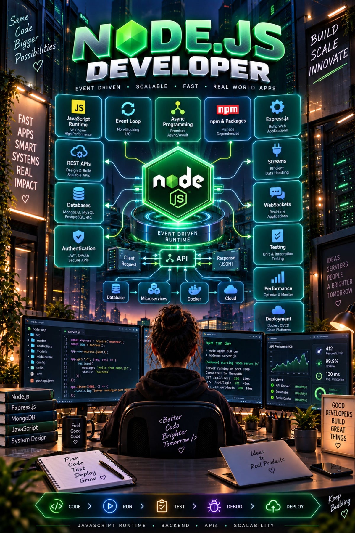 Top 50 Node.Js Developer General Interview Questions with Answers for Experienced ⭐