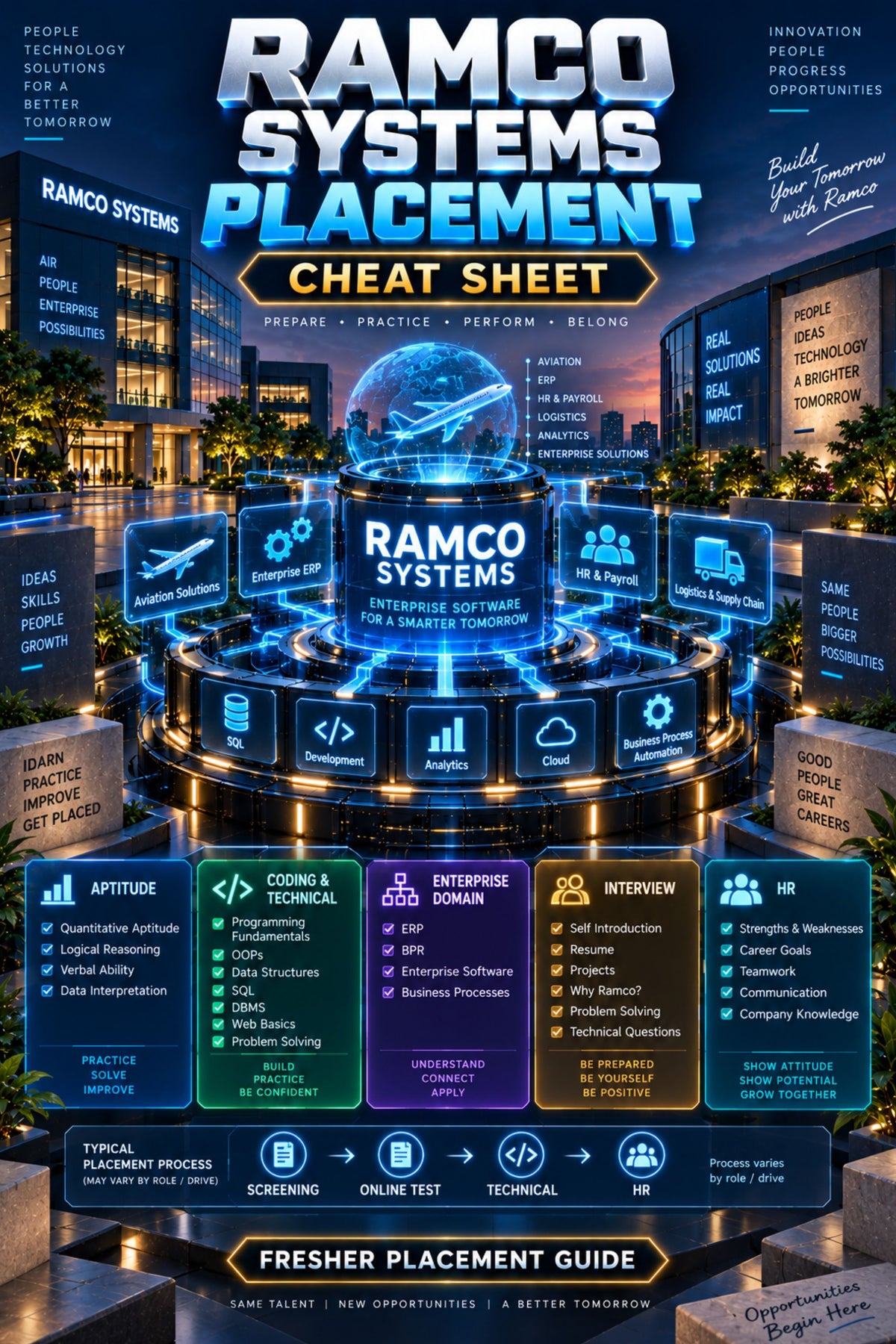 Ramco Systems Placement Cheat Sheet for Freshers ⭐