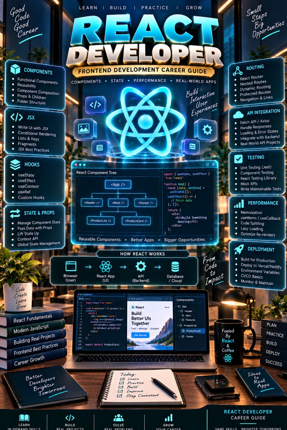 Top 50 React Developer General Interview Questions with Answers for Experienced ⭐
