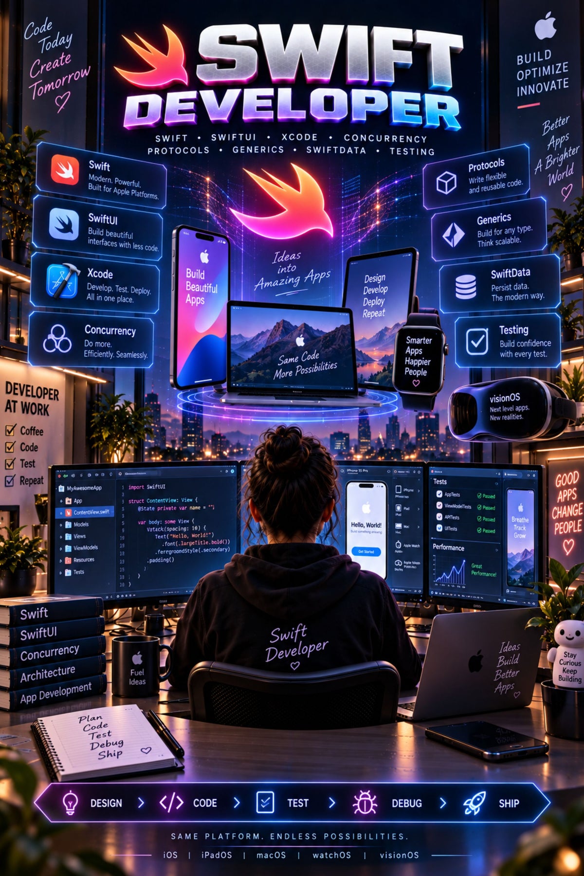 Top 50 Swift Developer General Interview Questions with Answers for Experienced ⭐