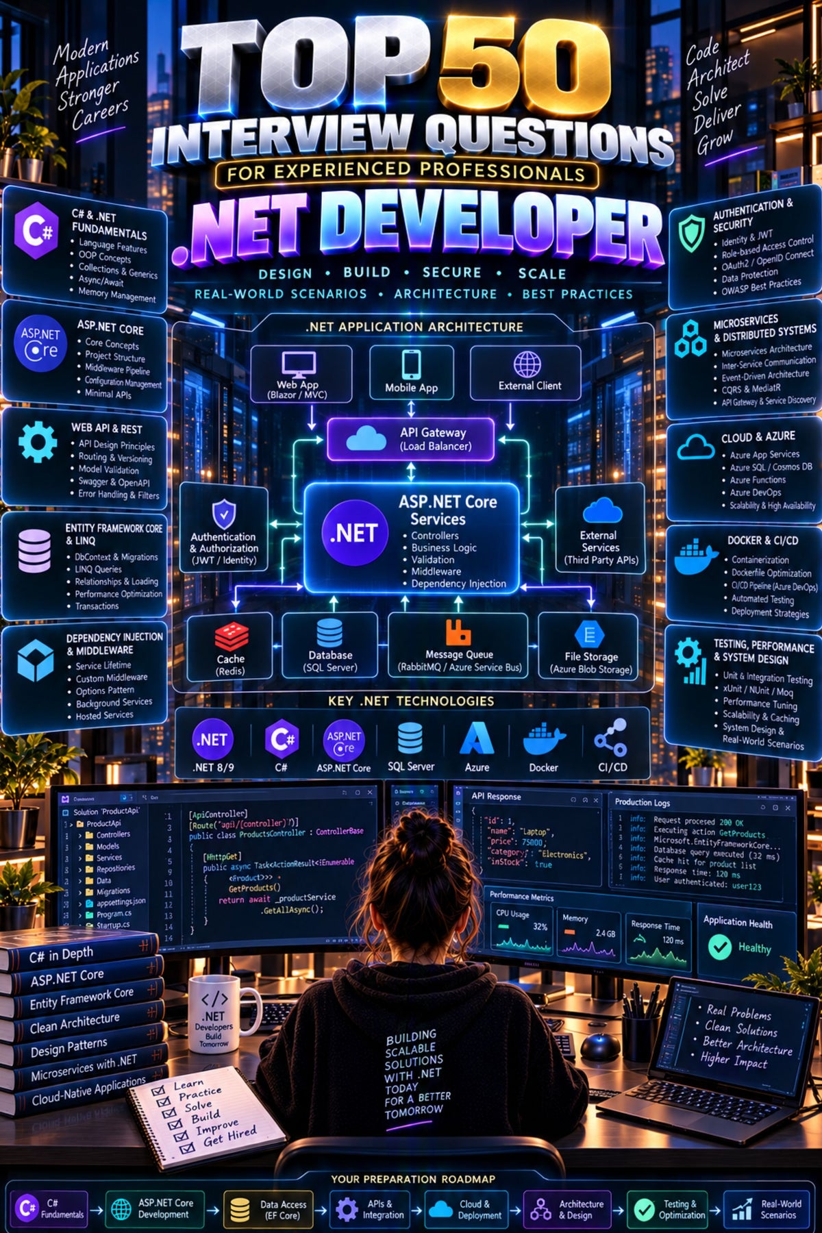 Top 50 .Net Developer General Interview Questions with Answers for Experienced ⭐