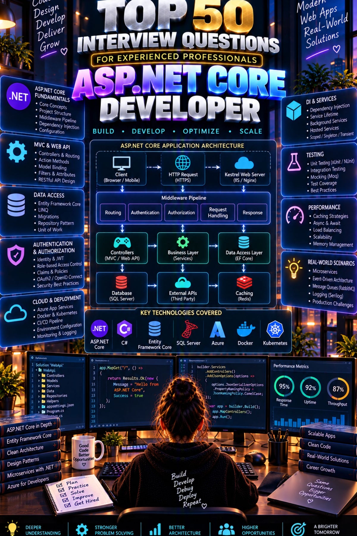 Top 50 ASP.NET Core Developer Interview Questions with Answers for Experienced ⭐