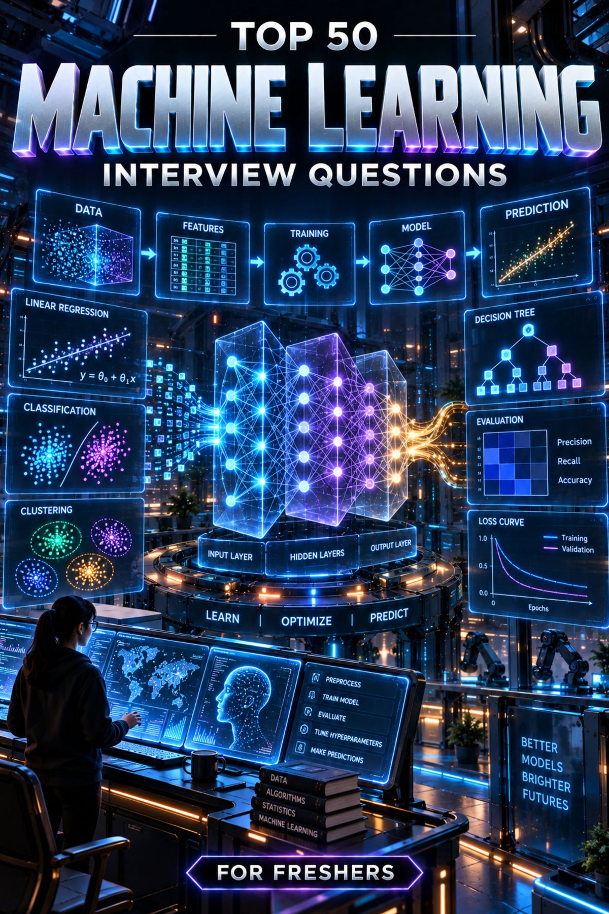 Top 50 Machine Learning General Interview Questions with Answers for Freshers ⭐