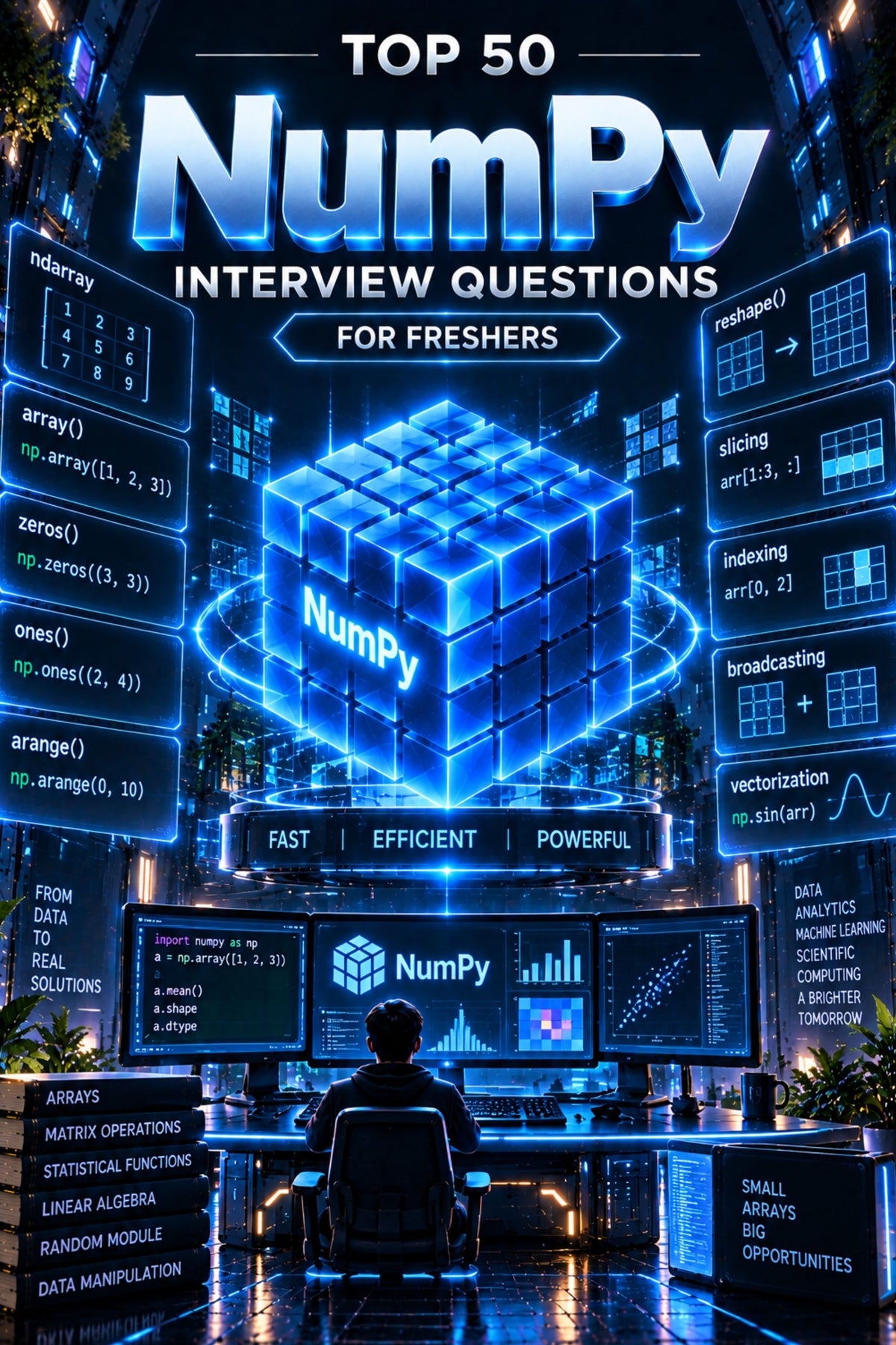 Top 50 Numpy General Theory Interview Questions with Answers for Freshers ⭐