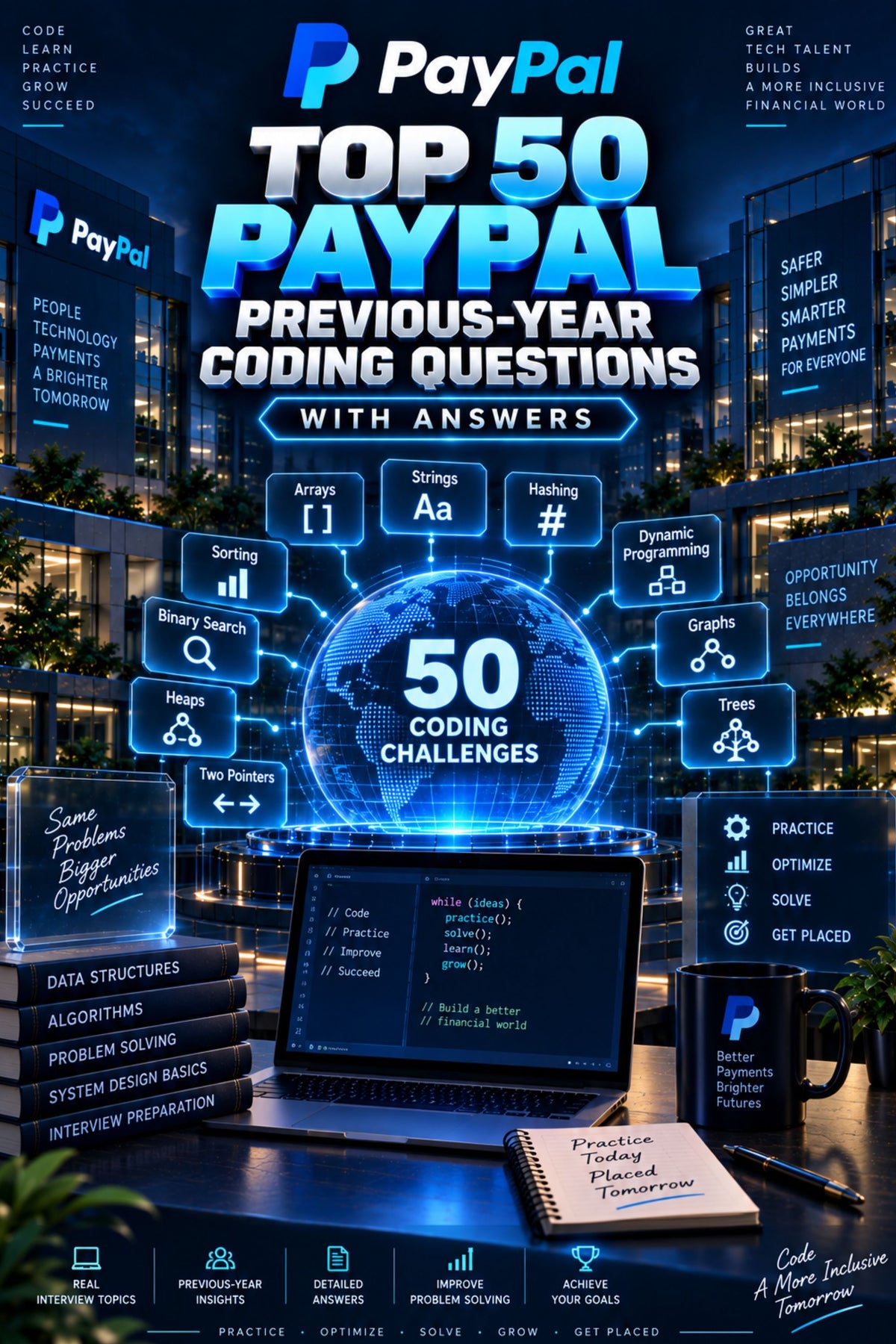 Top 50 PayPal Previous-Year Coding Questions with Answer ⭐