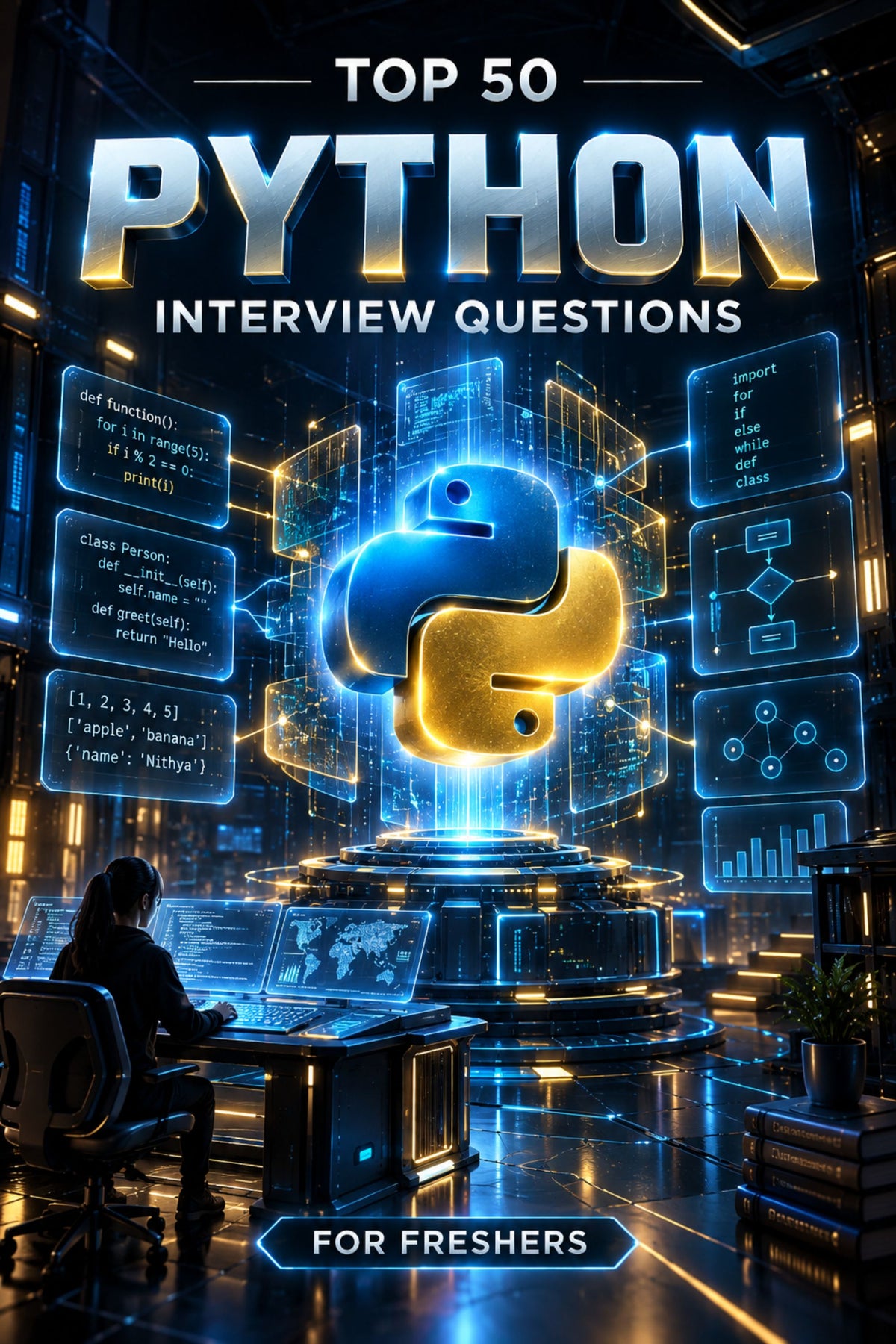 Top 50 Python General Theory Interview Questions with Answers for Freshers ⭐