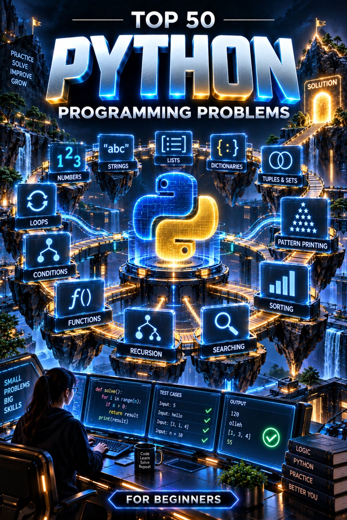 Top 50 Python Programming Problems for Beginners ⭐