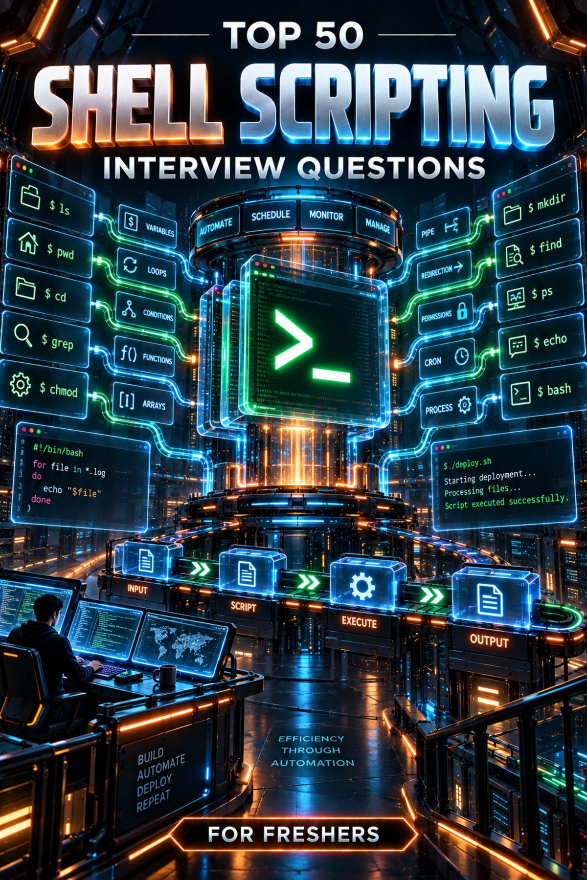 Top 50 Shell Scripting General Interview Questions with Answers for Freshers ⭐