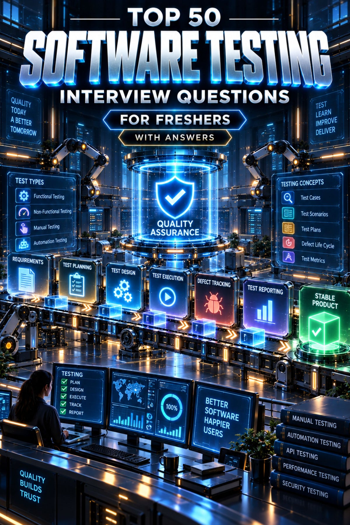 Top 50 Software Testing General Interview Questions with Answers for Freshers ⭐