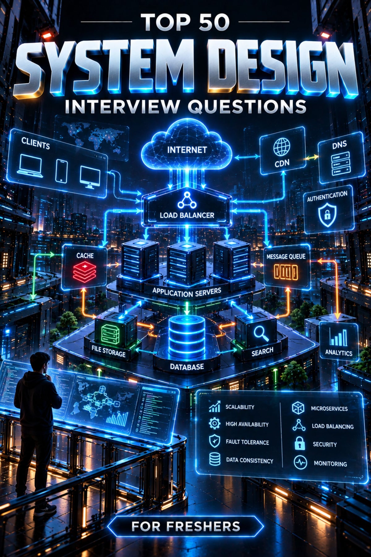 Top 50 System Design General Interview Questions with Answers for Freshers ⭐