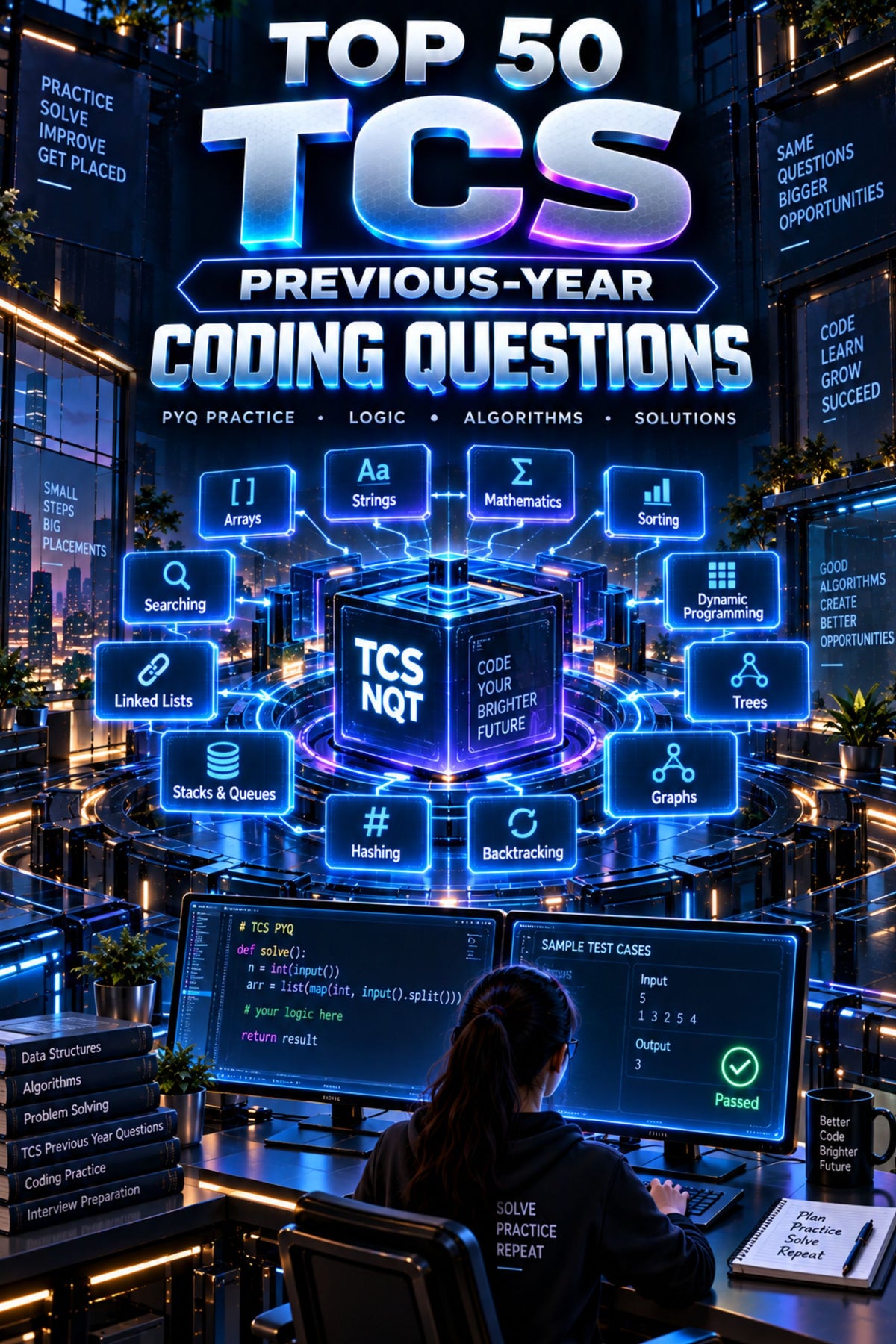 Top 50 TCS Previous-Year Coding Questions with Answer ⭐