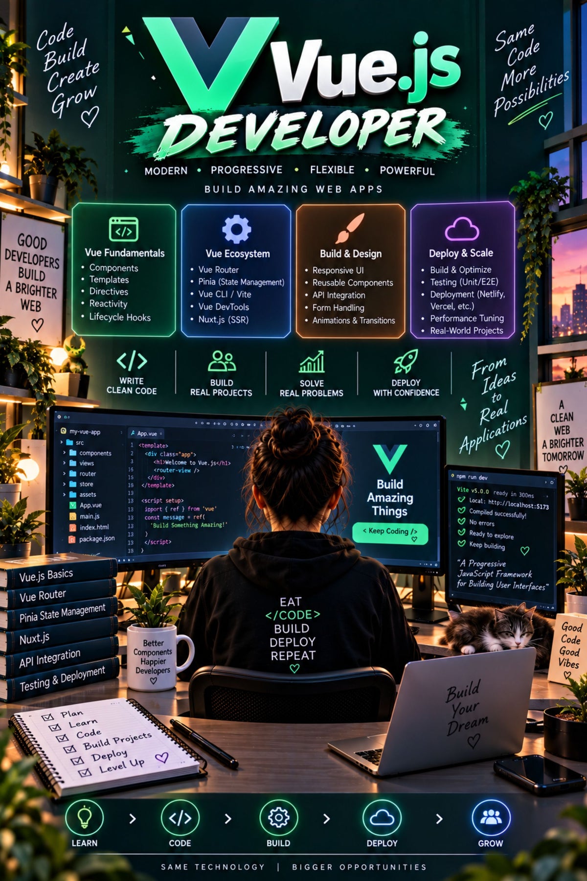 Top 50 Vue.js Developer General Interview Questions with Answers for Experienced ⭐