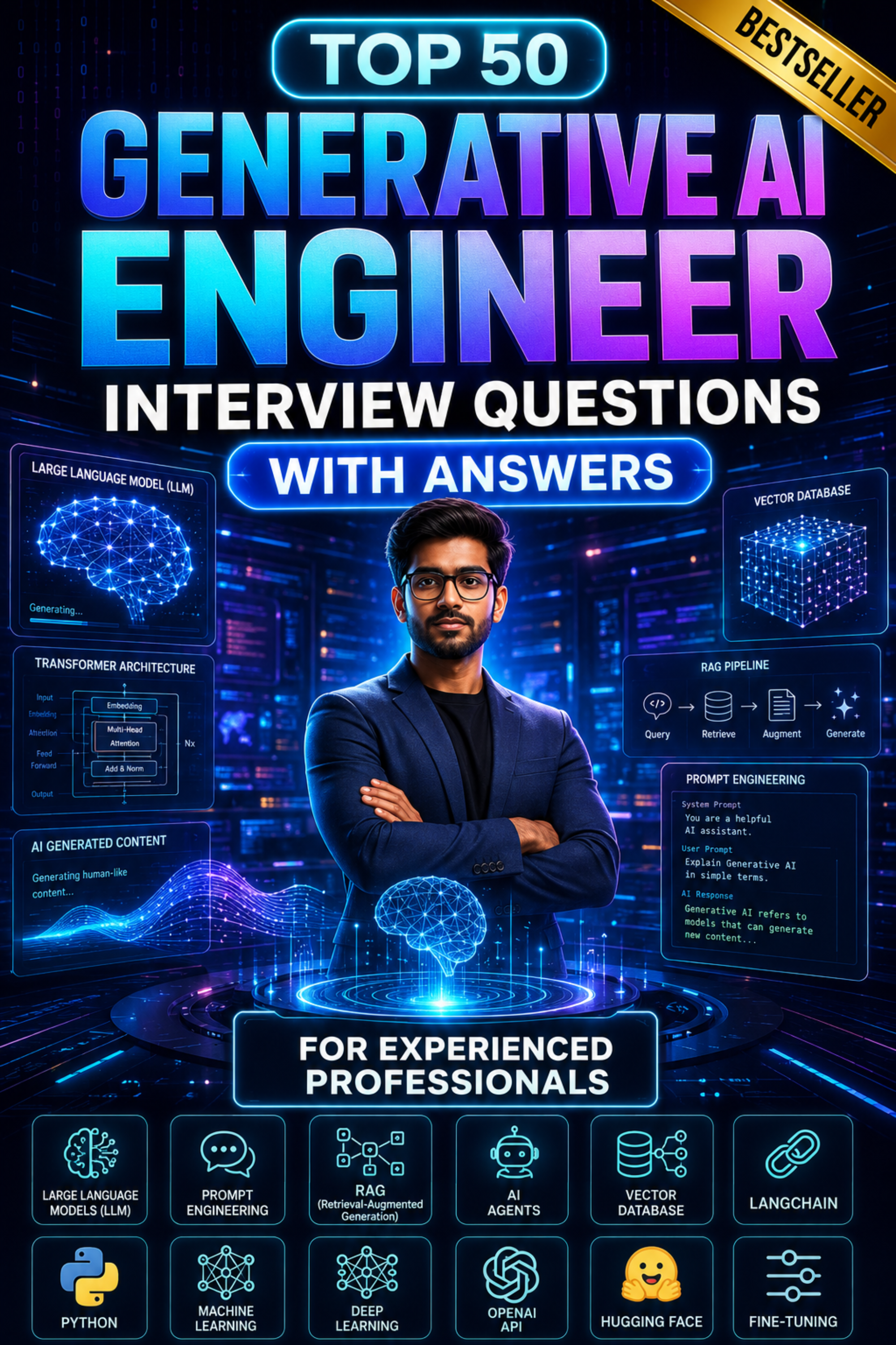 Top 50 Generative AI Engineer Interview Questions with Answers for Experienced ⭐